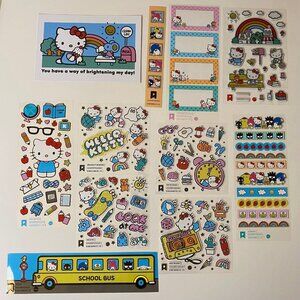 Sanrio Pipsticks Hello Kitty & Friends School Stickers & Postcard Set